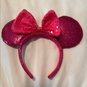Hot Pink Sequin Disney Minnie Mouse Ears